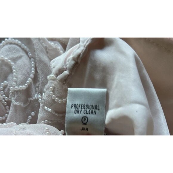 Vintage Draper’s & Damon’s Beaded Sparkly Women’s Top Sz 20 Pink Cream - Picture 7 of 14